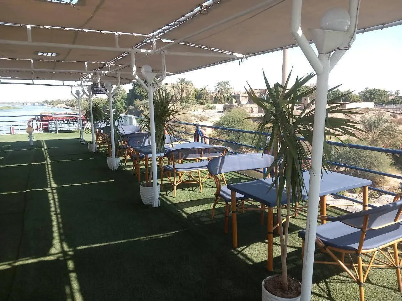 Sun deck of the Kira Nile Cruise Nile cruise